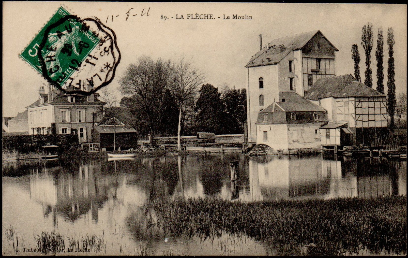 Obliteration ferroviaire / chemin de fer 'La Flèche au Mans', 1911 : La Flèche